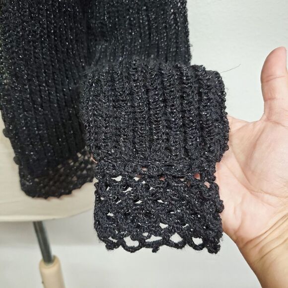 Peruvian connection open knit crochet cardigan - Picture 7 of 8